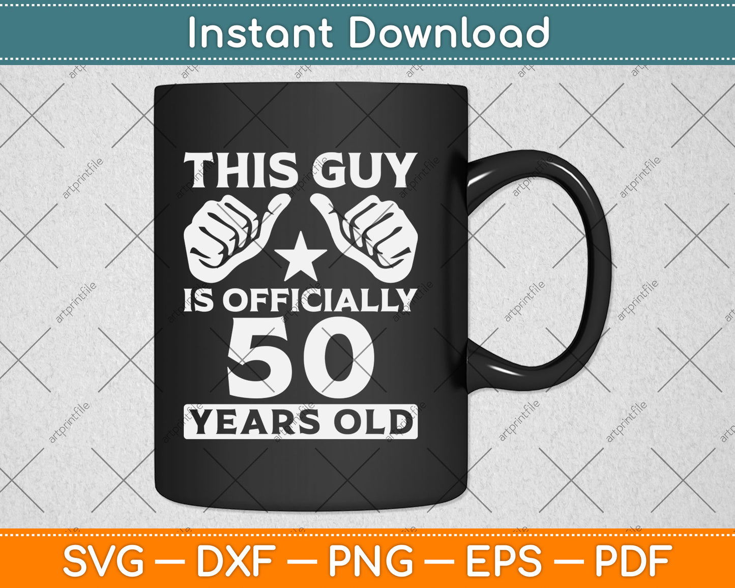 This Guy Is Officially 50 Years Old 50th Birthday Svg Digital Cutting File