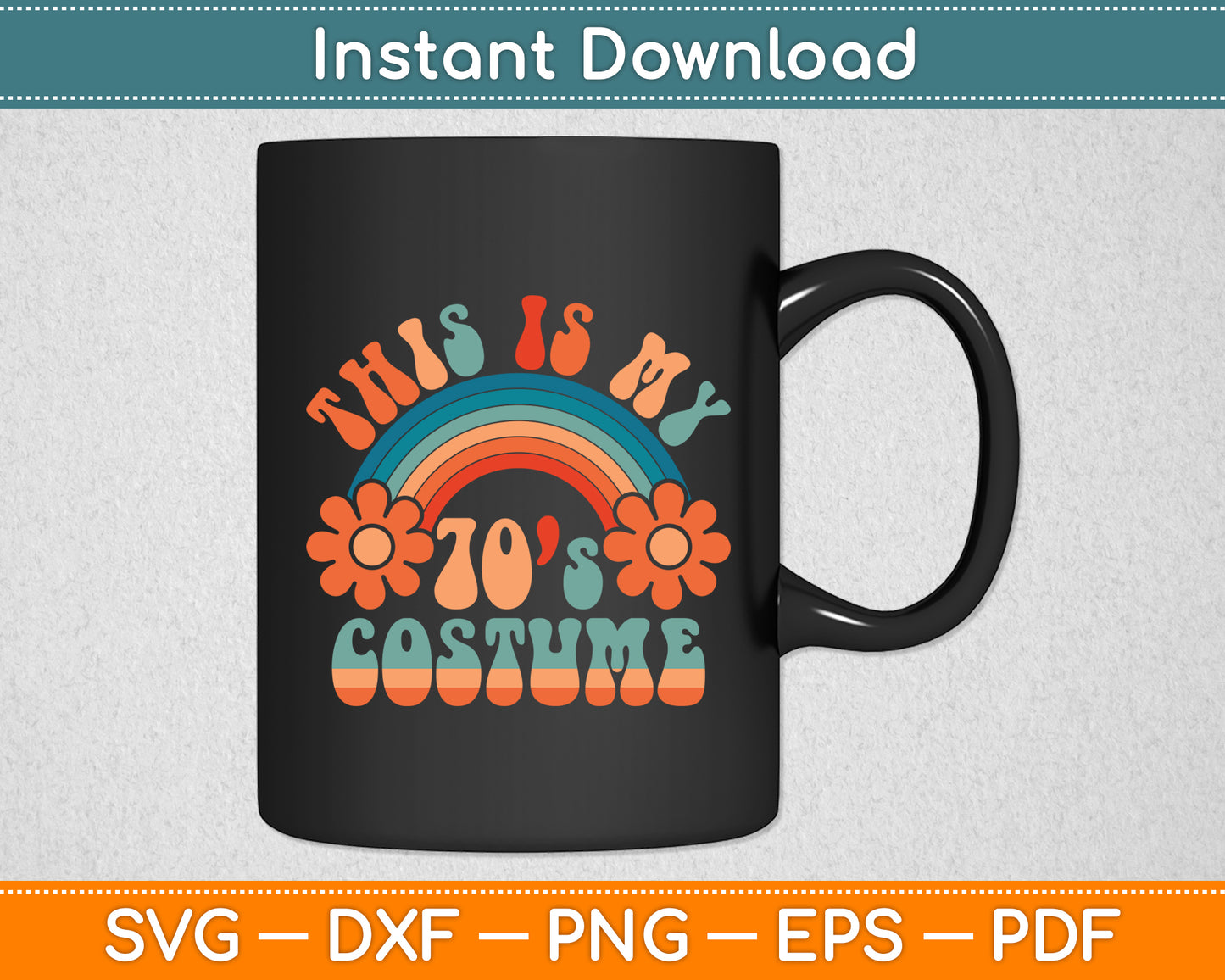 This Is My 70s Costume 60s Vibes Party Peace Halloween Funny Svg Digital Cutting File