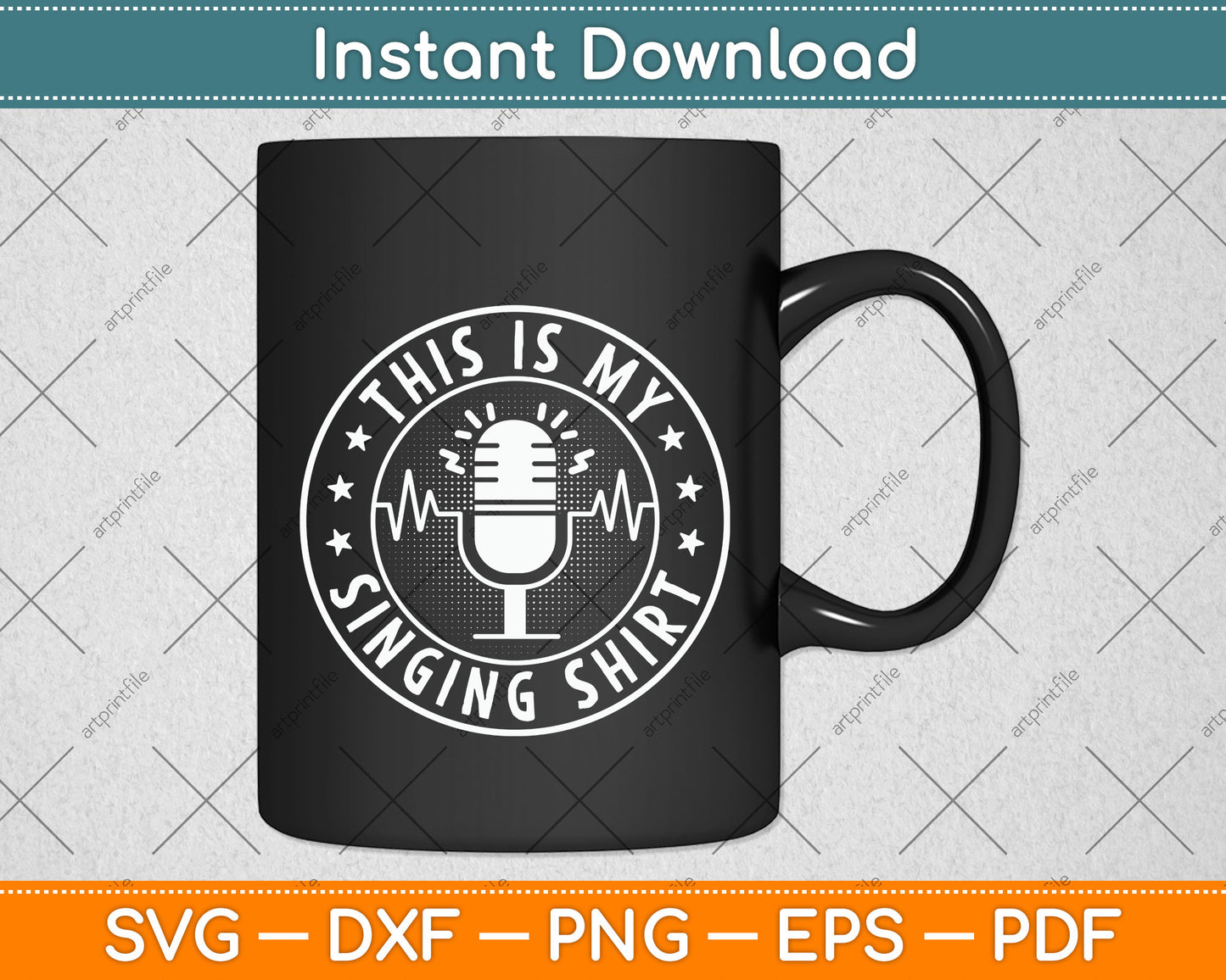 This Is My Singing Shirt Microphone Svg Png Dxf Digital Cutting File