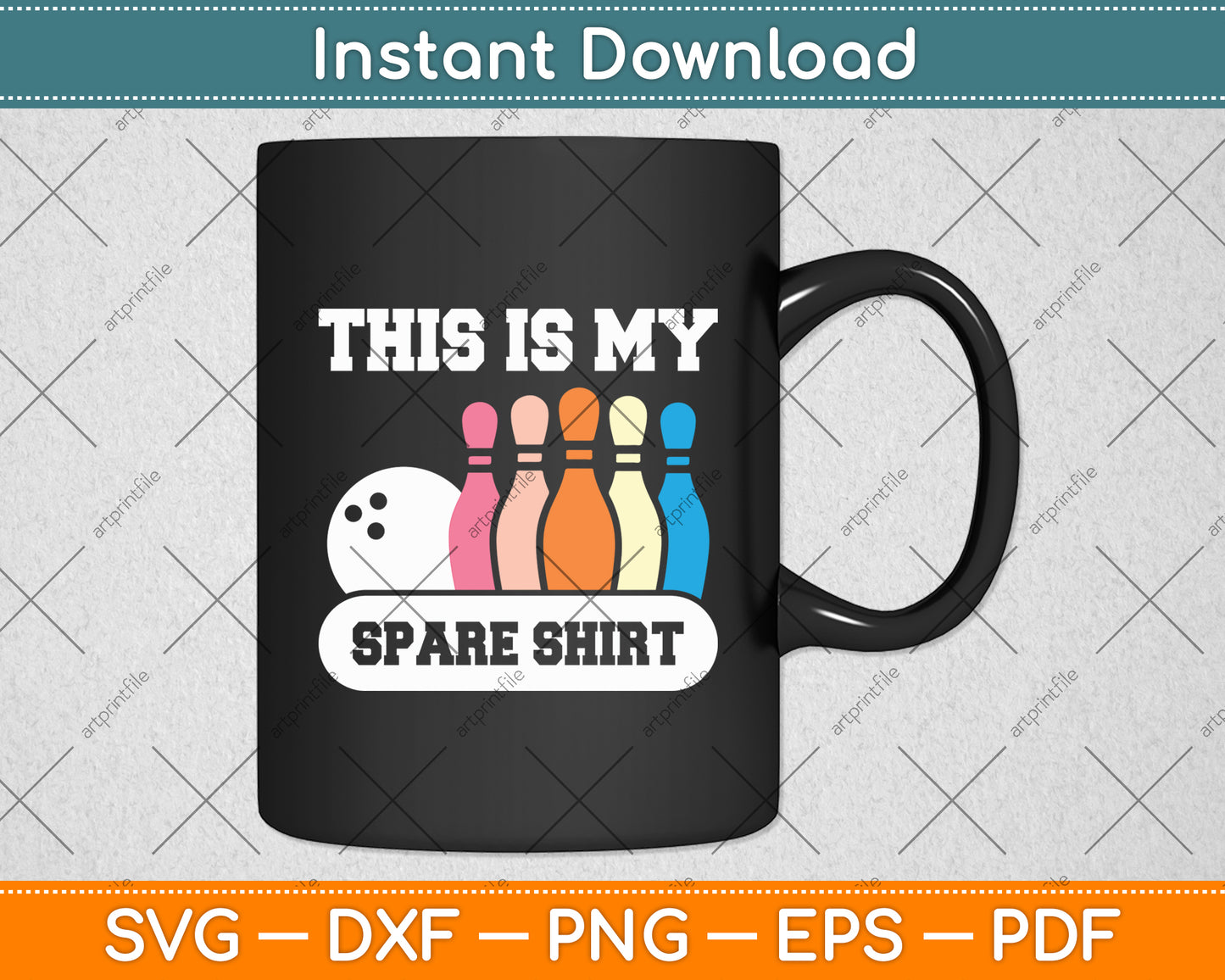 This Is My Spare Shirt Bowling Svg Design Digital Cutting File