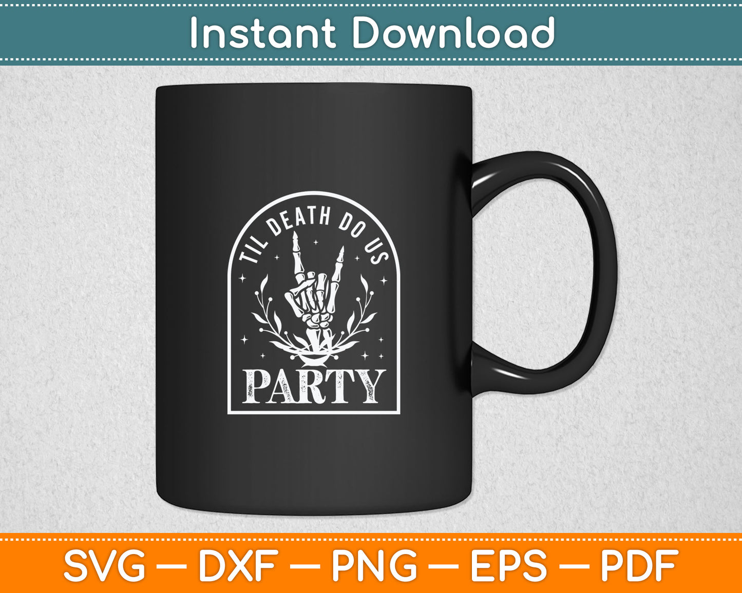 Til Death Do Us Party Retro Halloween Svg Digital Cutting File