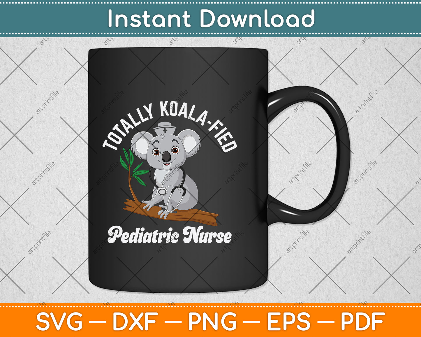 Totally Koalafied Pediatric Nurse Svg Png Dxf Digital Cutting File