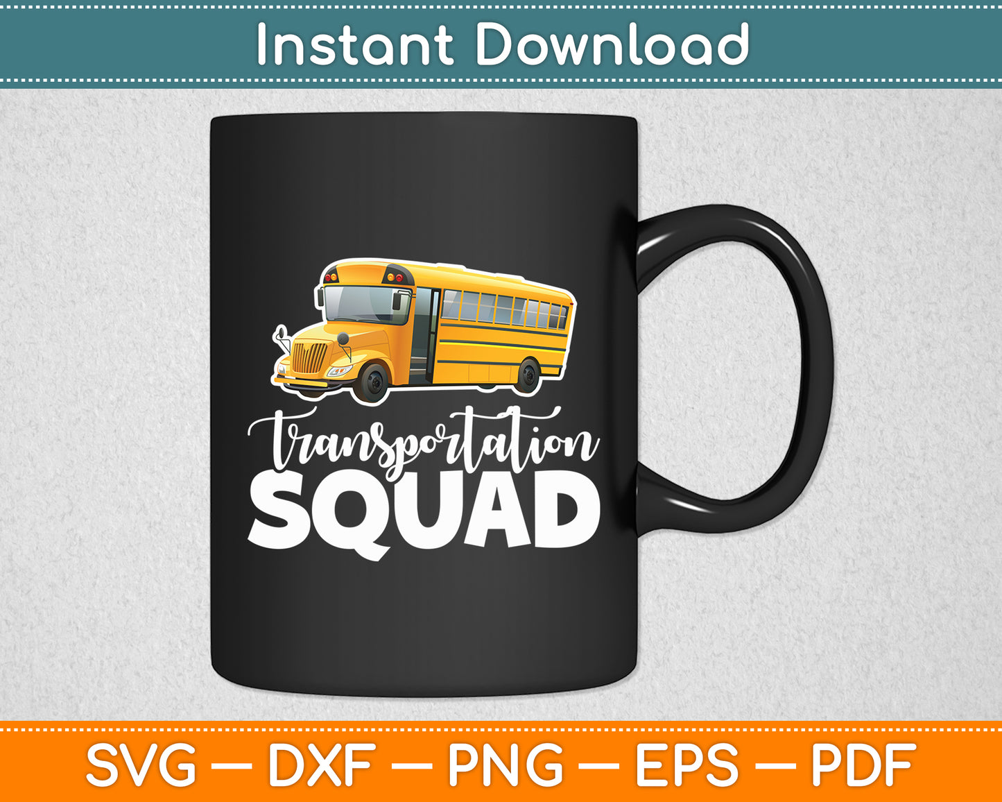 Transportation Squad Bus Driver School Bus Back To School Svg Digital Cutting File