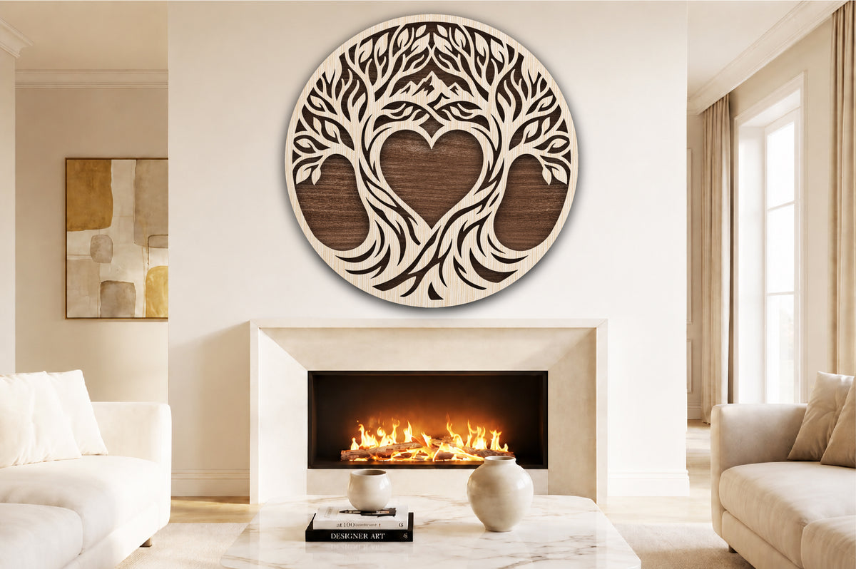 Tree of Life Heart Round SVG