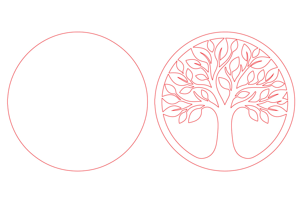 Tree of Life Round Laser Cut SVG