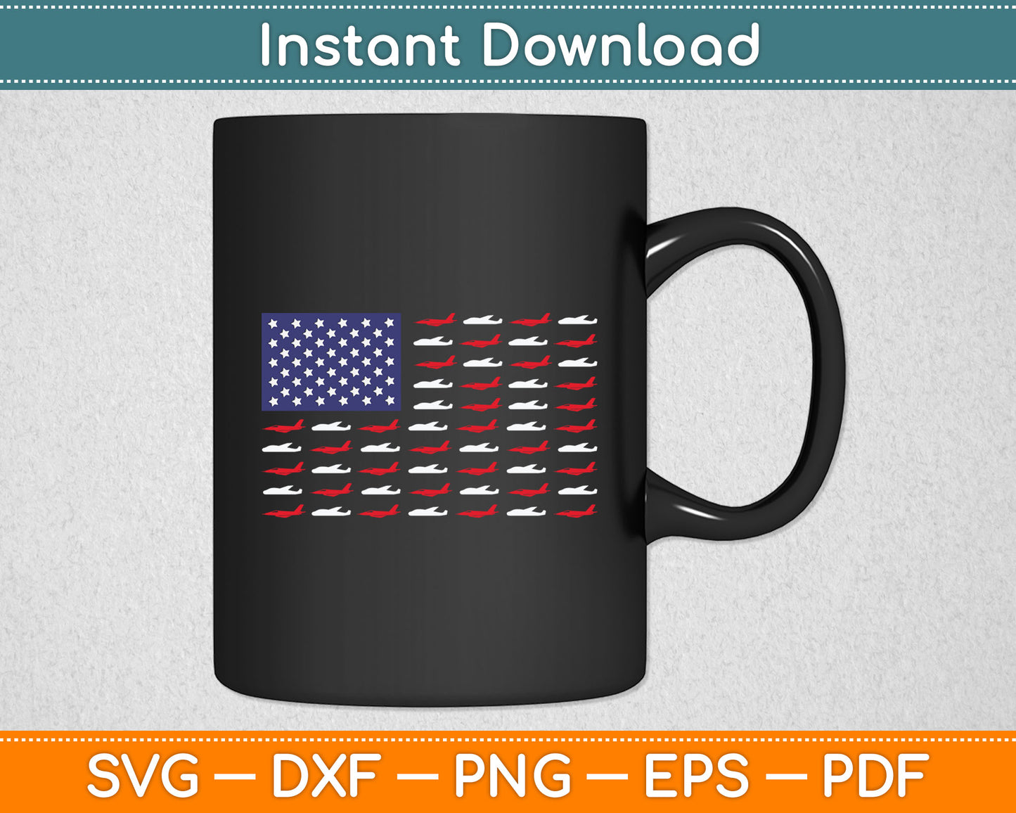 US Flag Airplanes Aircraft Mechanic 4th July Pilot Svg Digital Cutting File