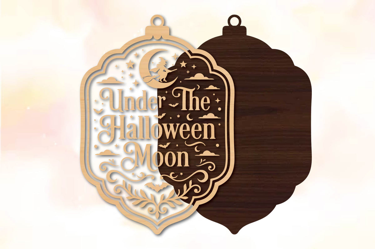 Under The Halloween Moon Laser Cut SVG