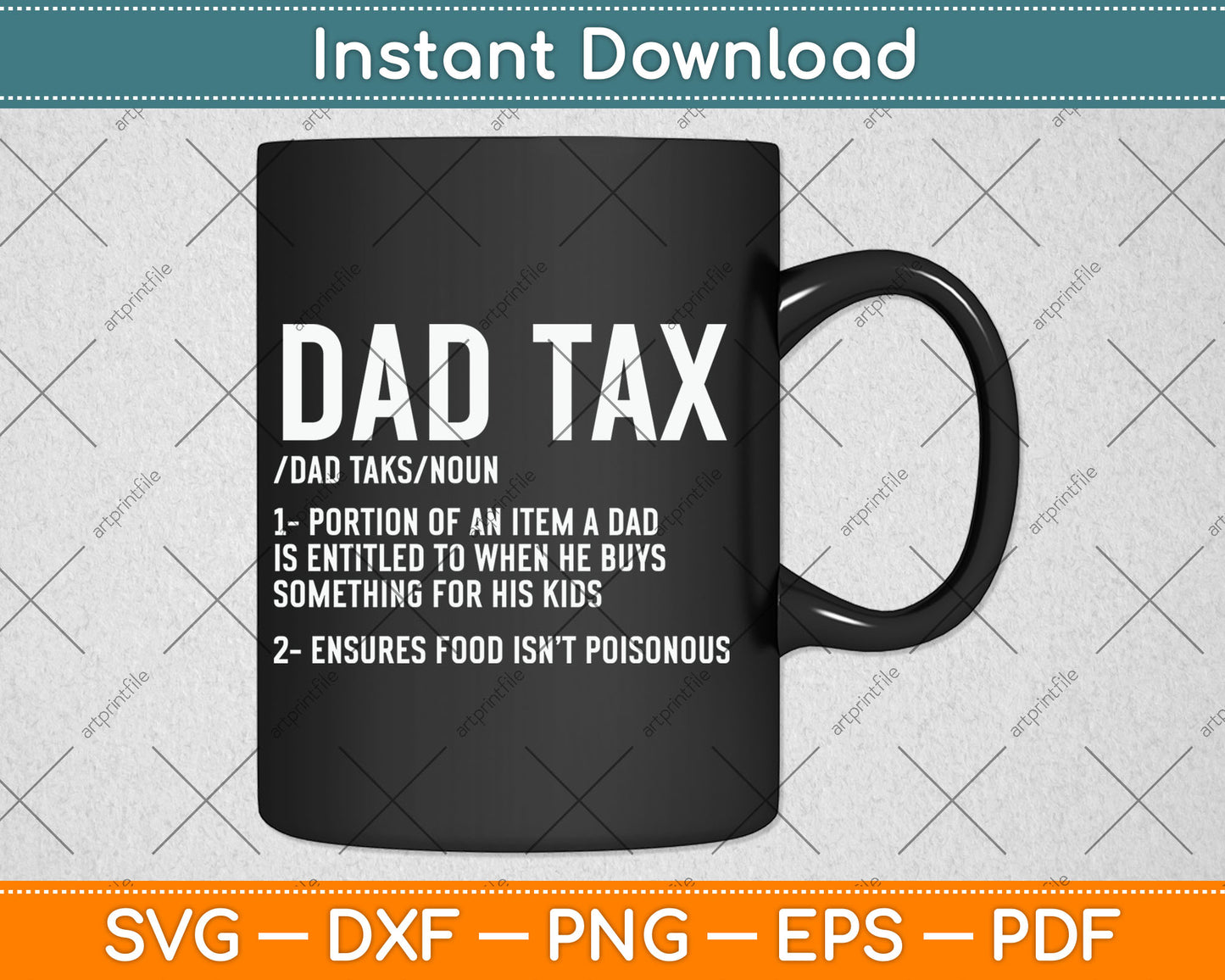 Vintage Dad Tax Definition Funny Father's Day Svg Digital Cutting File