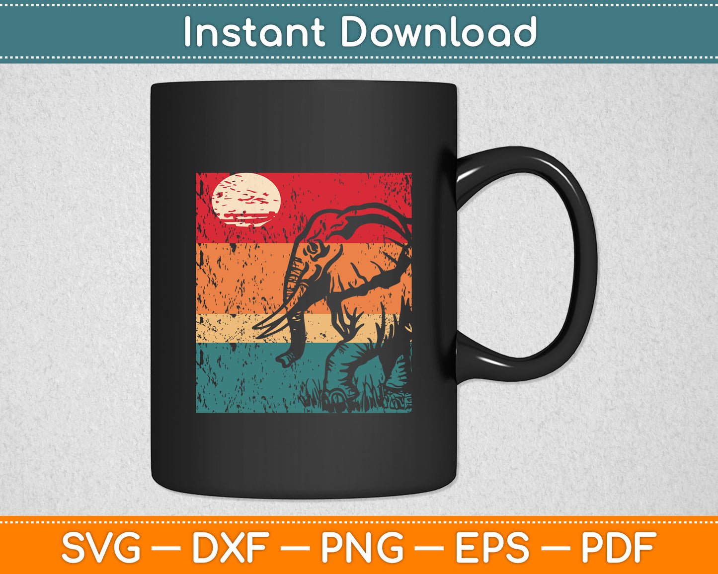 Vintage Elephant Art - Zookeeper Zoologist Safari Lover Svg Digital Cutting File