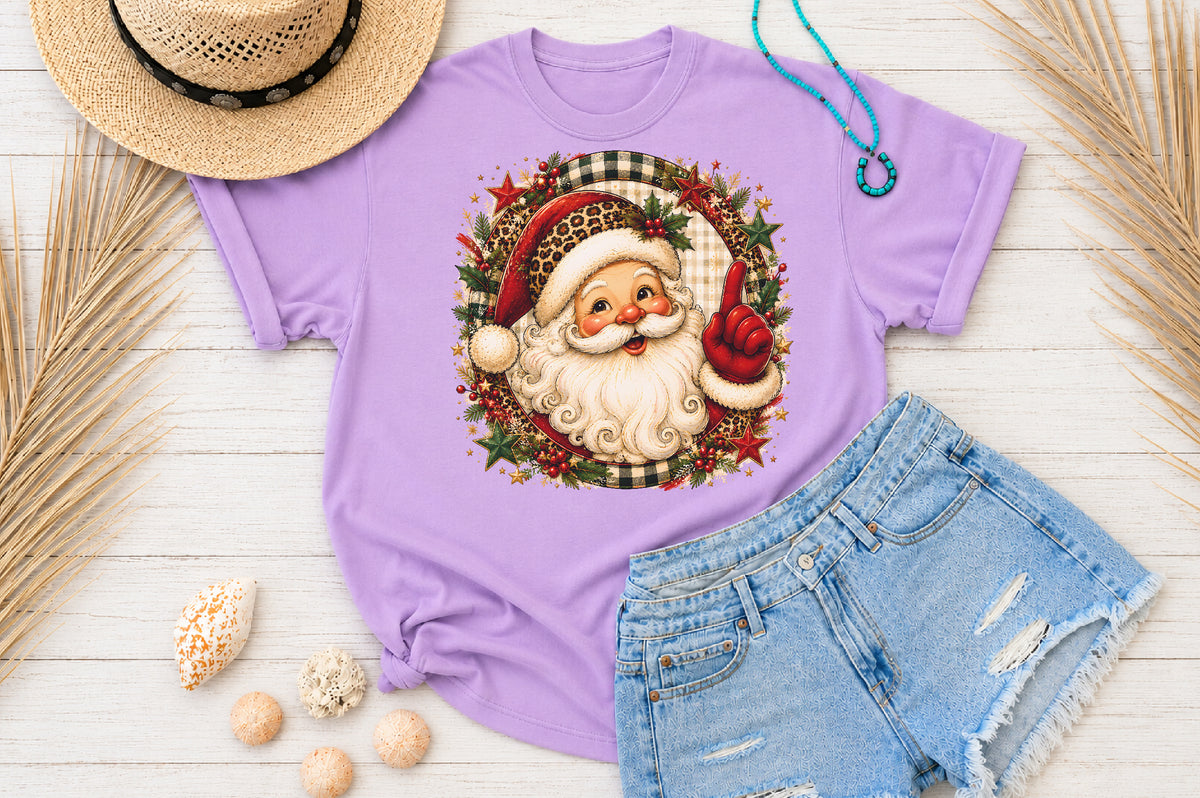 Vintage Santa Claus Christmas PNG Retro Holiday Design