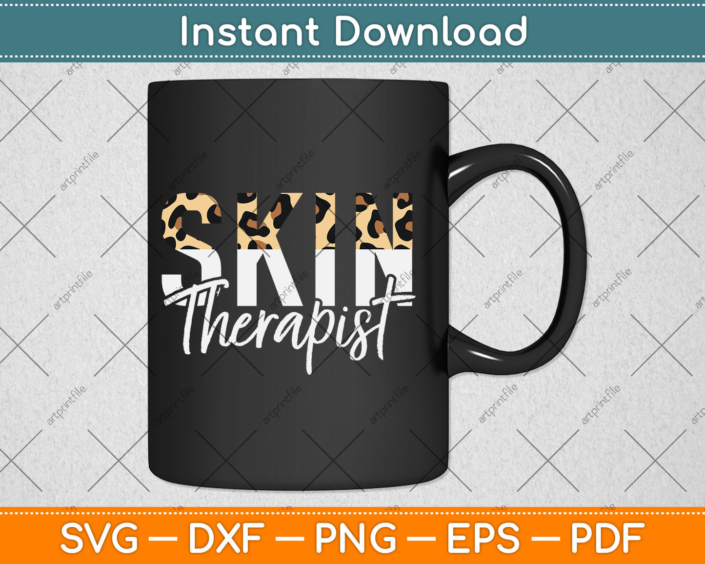 Vintage Skin Therapist Skincare Leopard Skin Esthetician SVG Printable Cutting Files