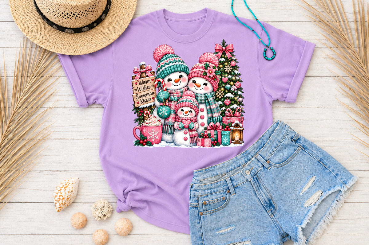 Warm Wishes Snowman Kisses Christmas PNG