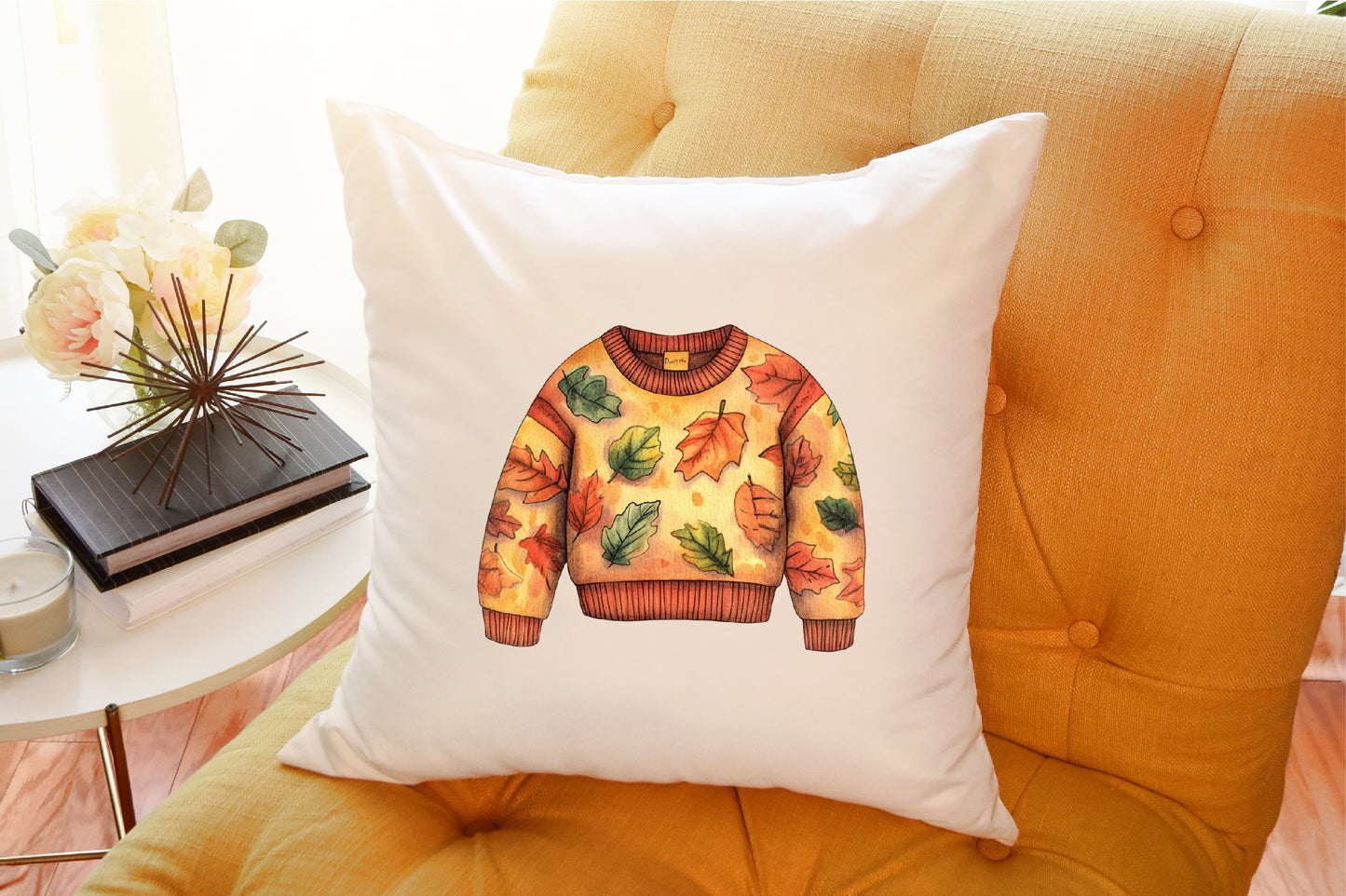 Fall Cozy Items PNG Bundle Watercolor Autumn Clipart
