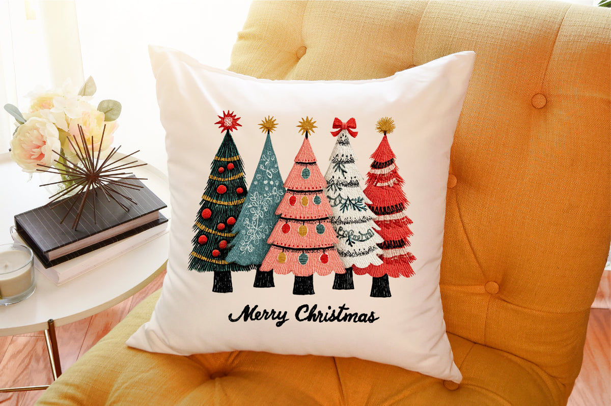 Watercolor Merry Christmas Tree PNG