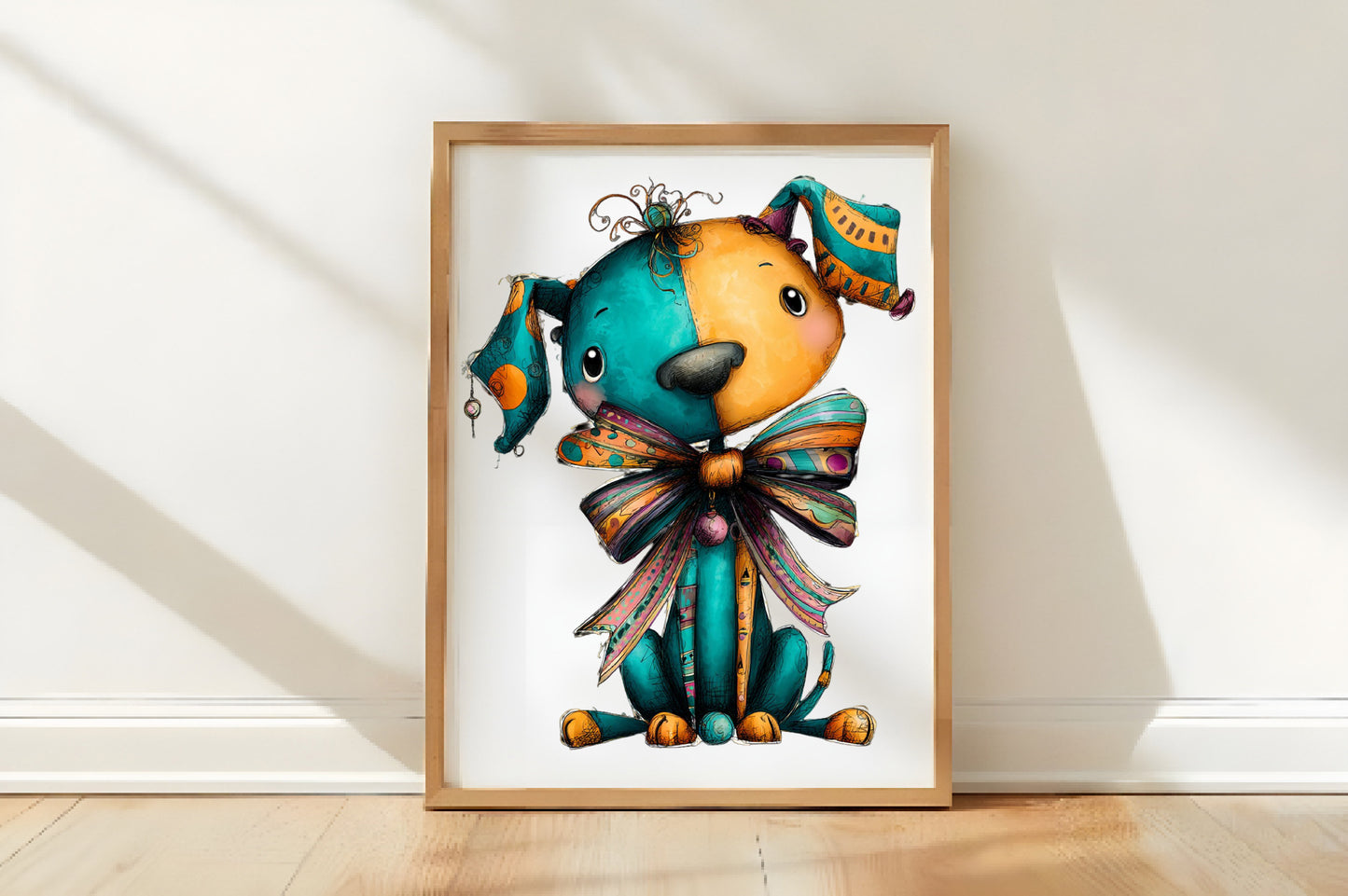 Whimsical Christmas Dog Clipart PNG