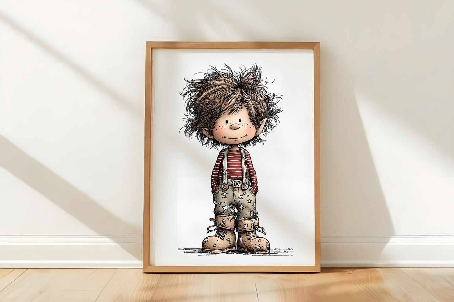 Whimsical Christmas Elf Boy Clipart PNG Bundle | Cute Watercolor Holiday Elf Boy Clipart