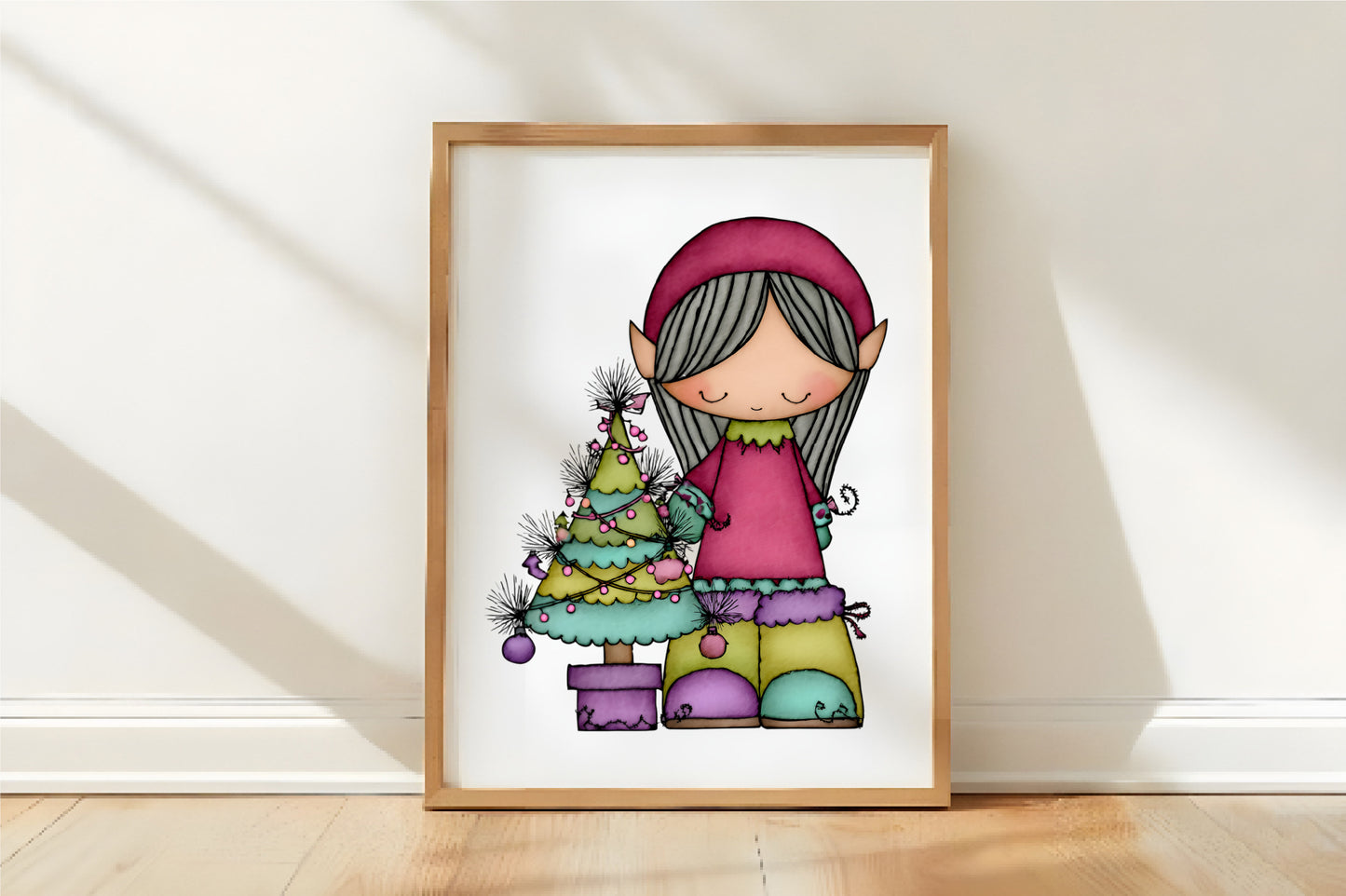 Whimsical Christmas Elf Clipart PNG
