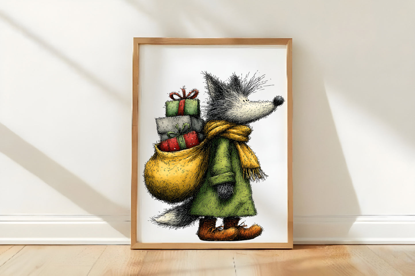 Whimsical Christmas Fox Clipart PNG Sublimation
