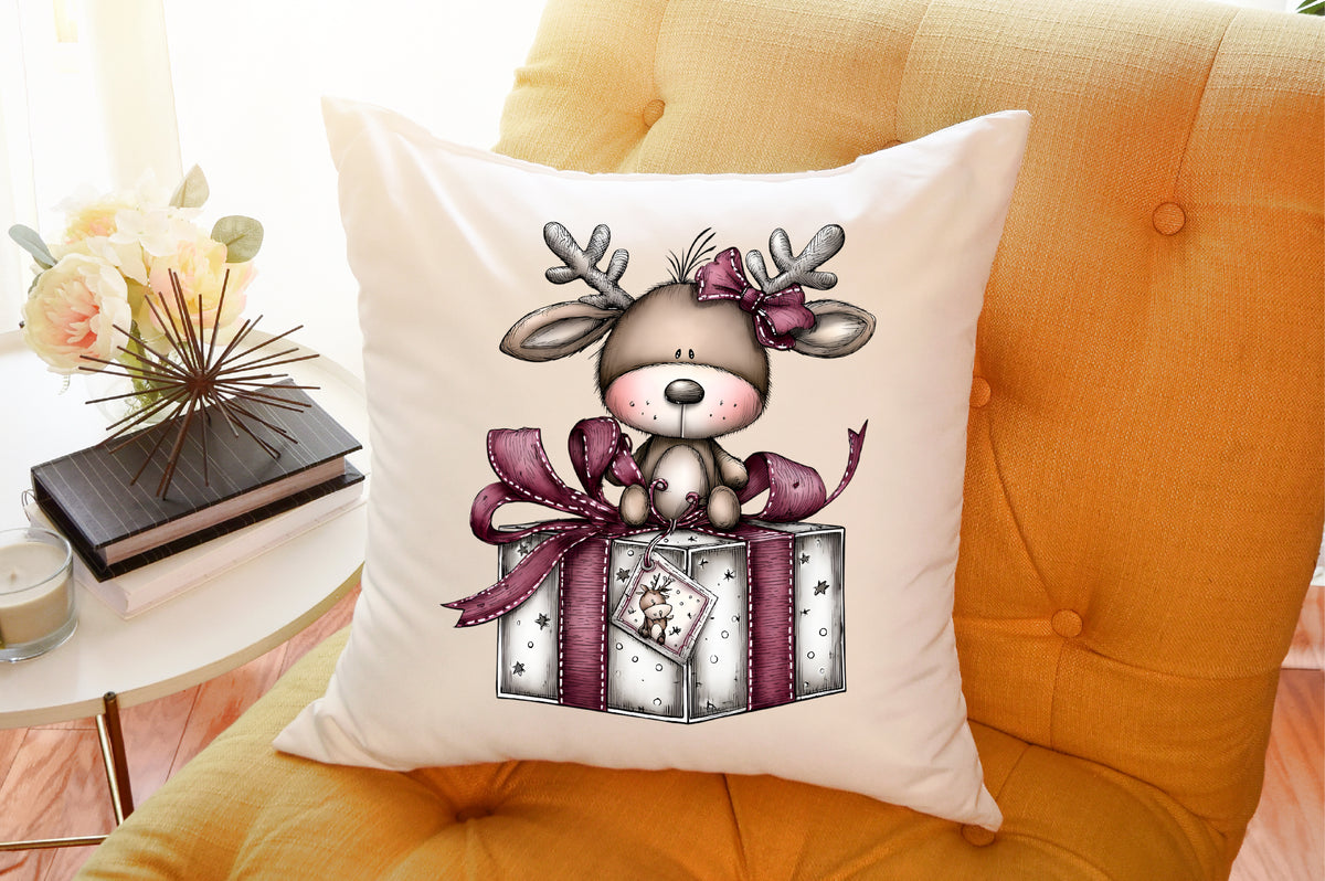 Whimsical Christmas Gift Box Clipart Cute Holiday PNG