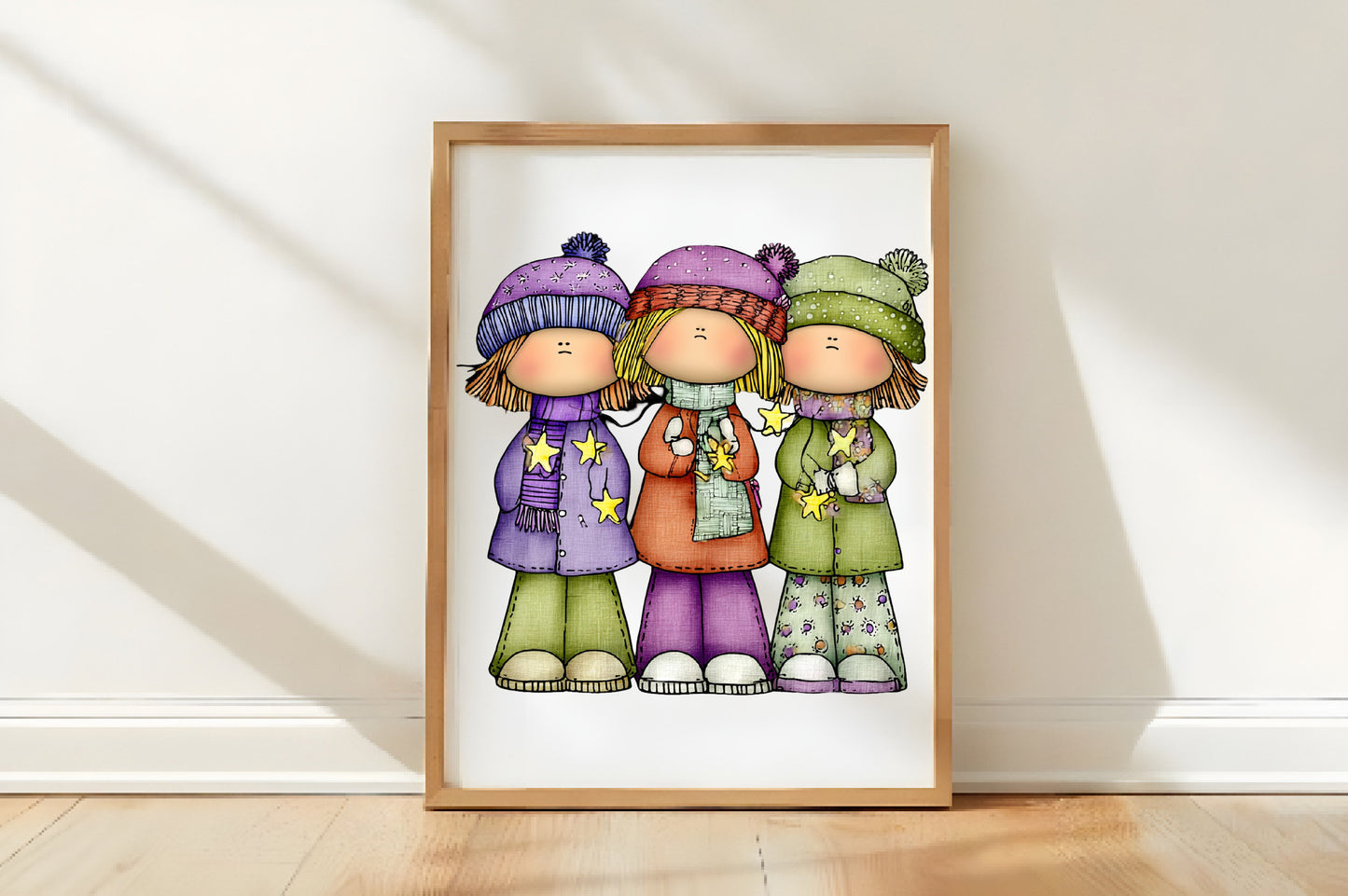 Whimsical Christmas Girl Clipart PNG