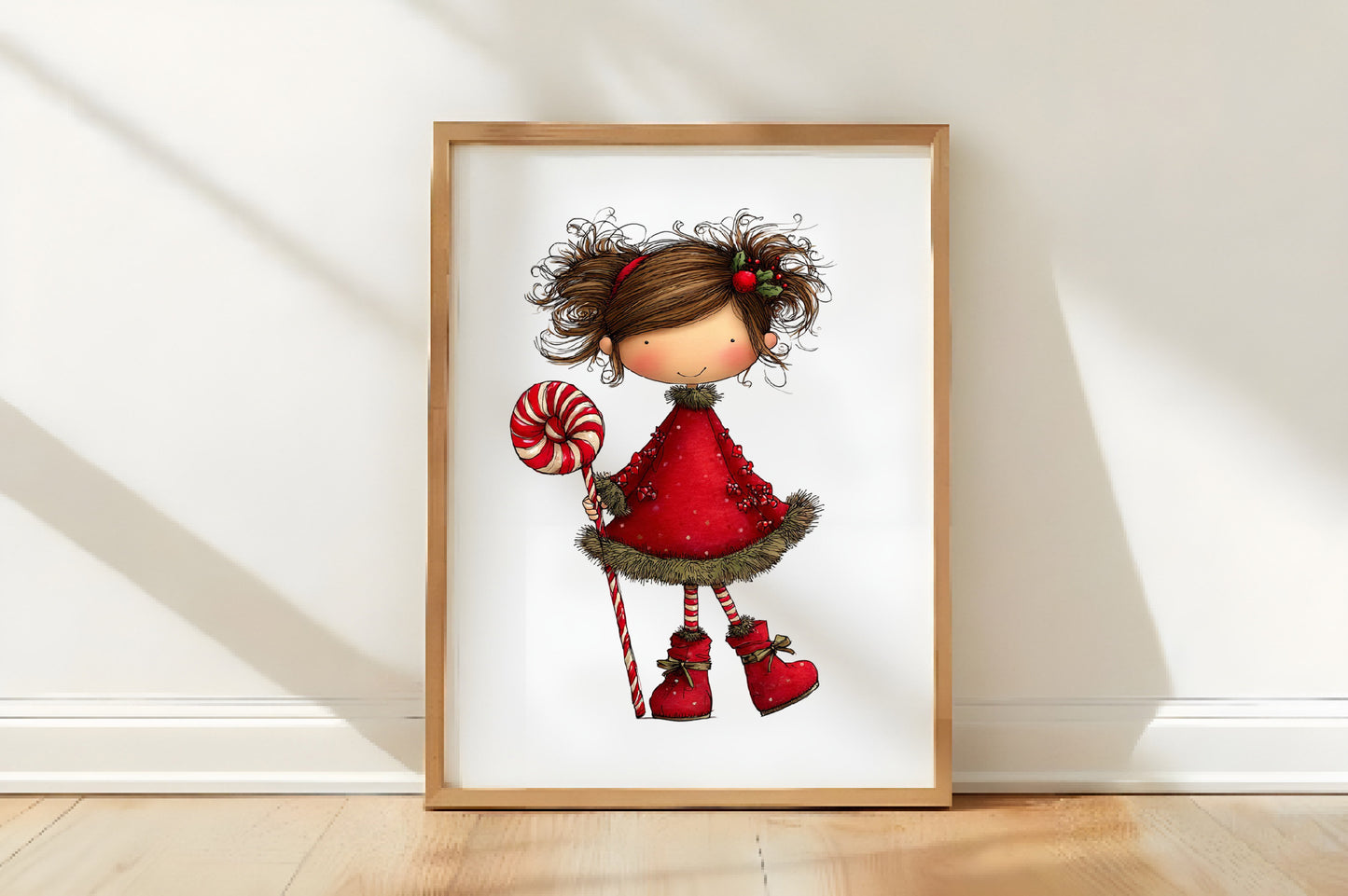 Whimsical Christmas Girl Clipart PNG Bundle | Cute Watercolor Holiday Girl Clipart | Festive Winter Girl PNG