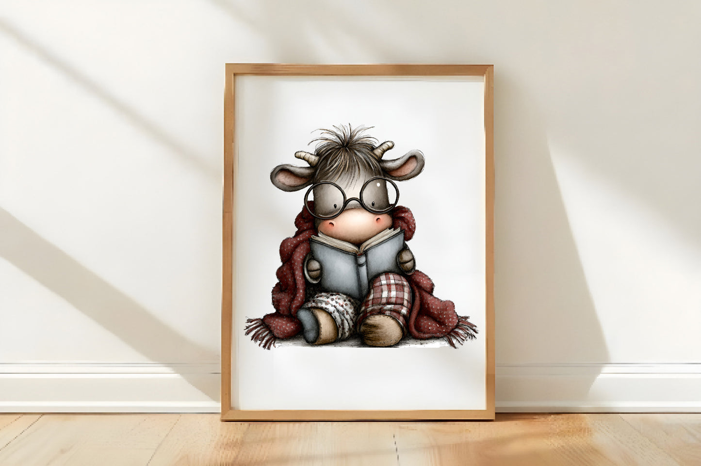 Christmas Highland Cow Clipart PNG