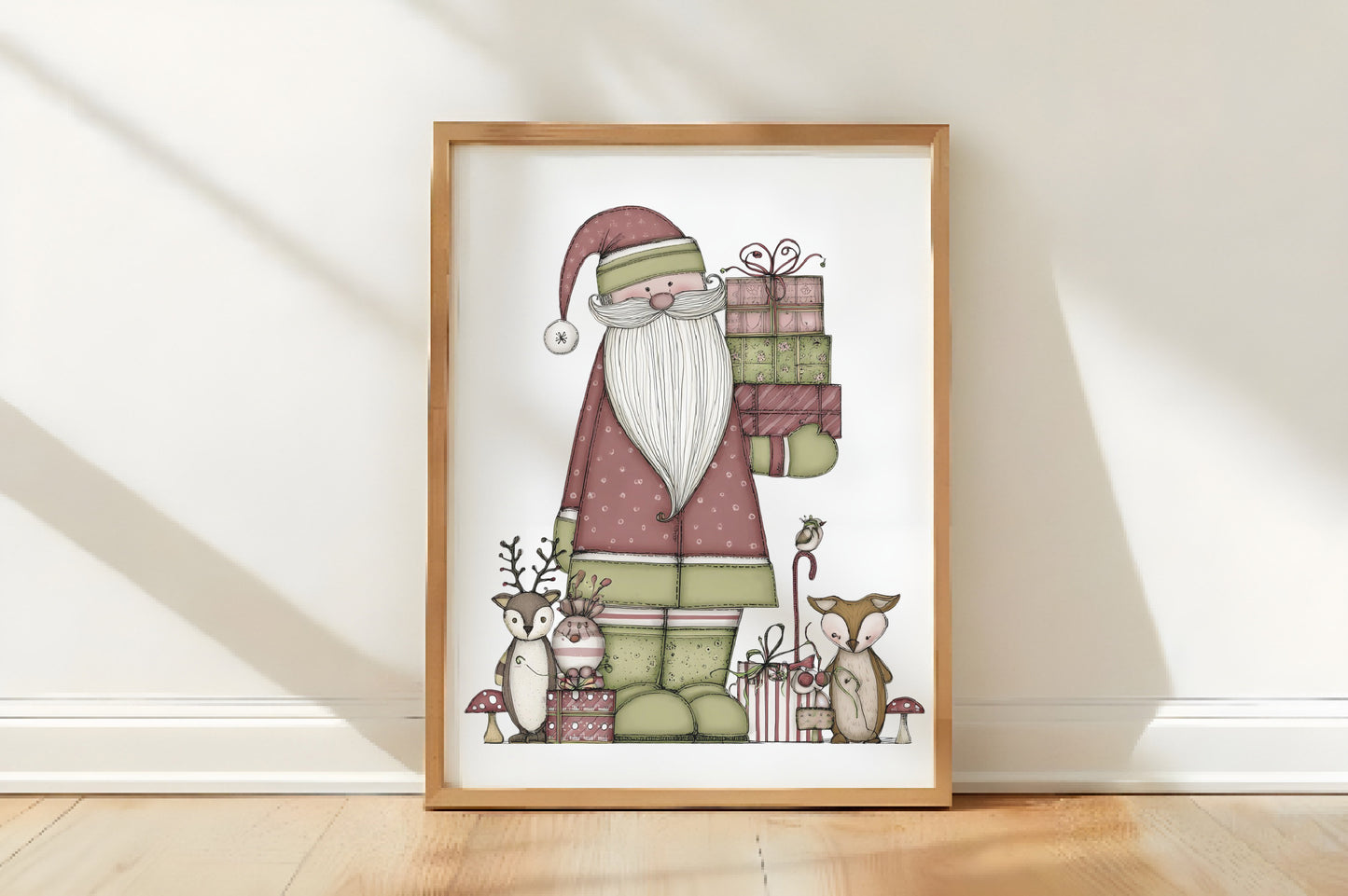 Whimsical Christmas Santa Clipart PNG Bundle | Cute Watercolor Holiday Santa Claus | Festive Christmas Santa PNG