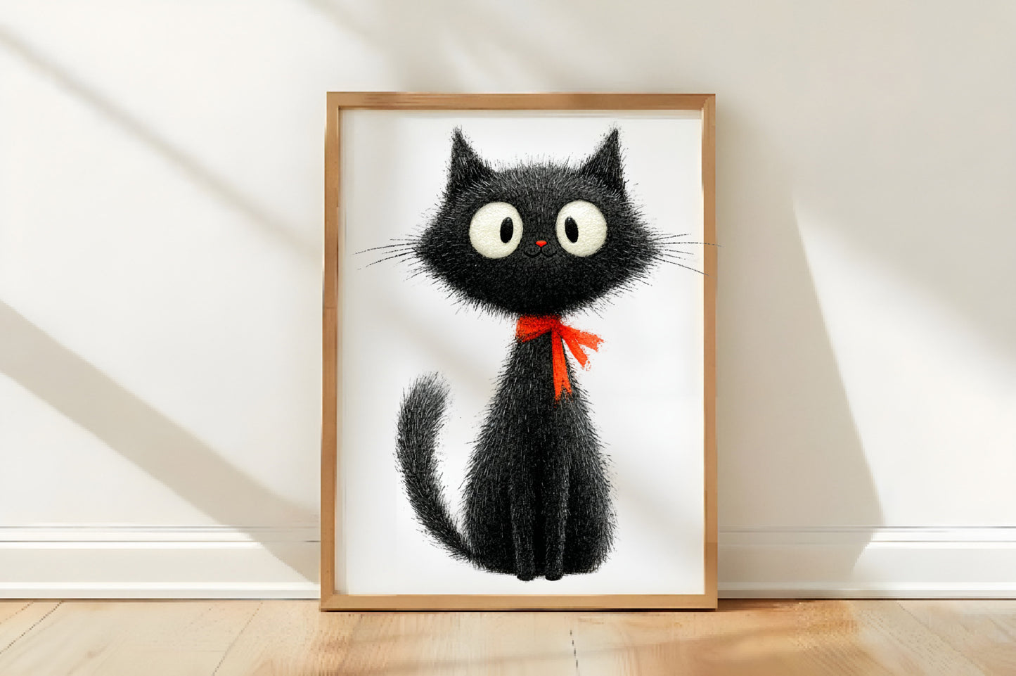 Whimsical Cute Black Cat Clipart PNG Bundle | Adorable Watercolor Black Kitty Clipart