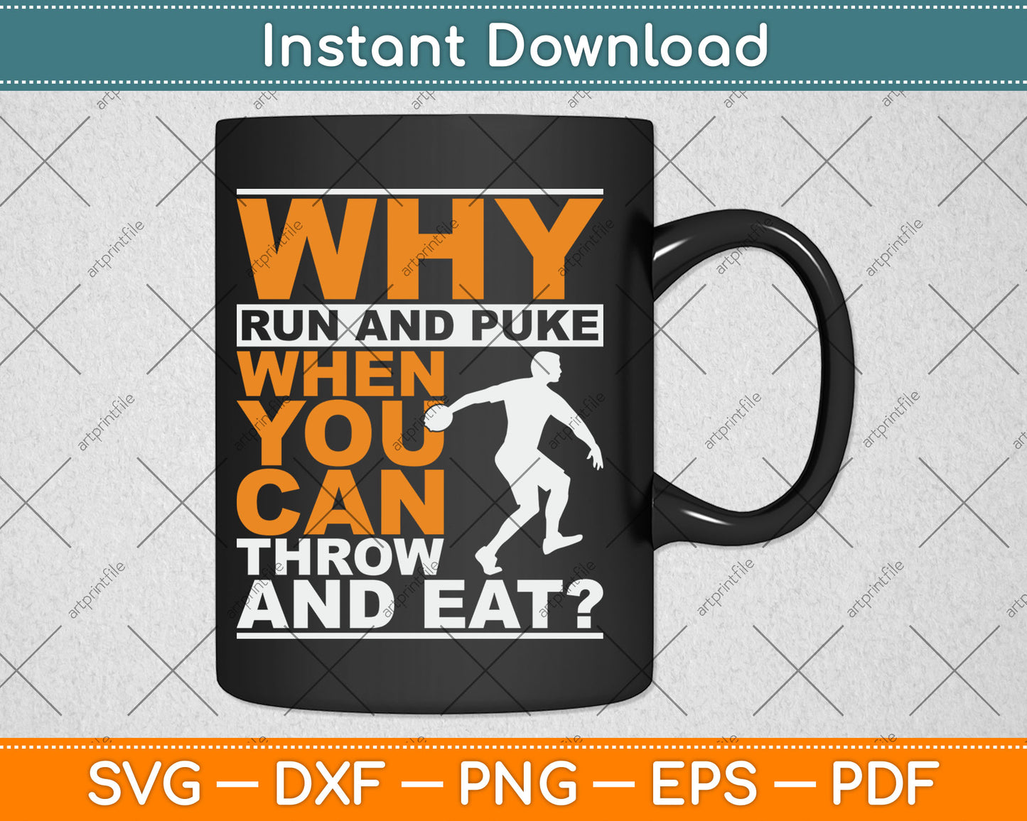 Why Run And Puke Discus Thrower Throw Track And Field Discus Svg Digital Cutting File