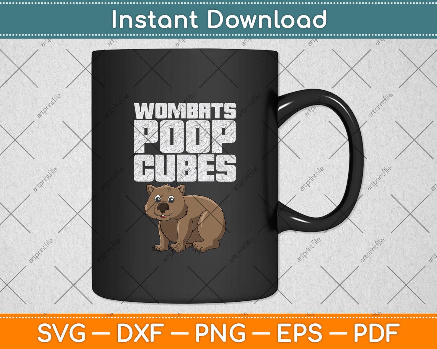 Wombats Poop Cubes Funny Svg Png Dxf Digital Cutting File
