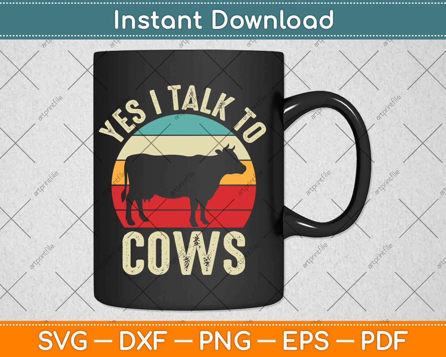 Yes I Talk To Cows Cool Cow Dairy Farmer Farming Cow Lover Svg Digital Cutting File