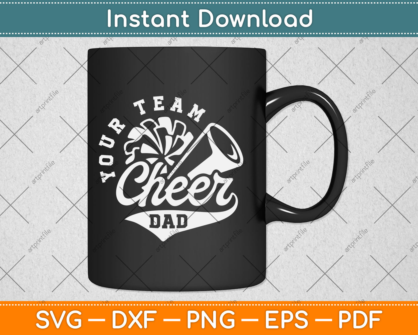 Cheer Dad Cheerleading Father's Day Svg Digital Cutting File