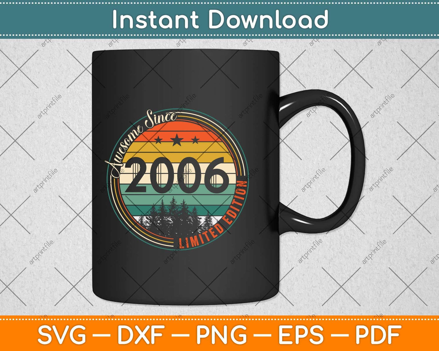 16th Year Old Birthday Gifts Awesome 2006 Limited Edition Svg Png Dxf Cutting File