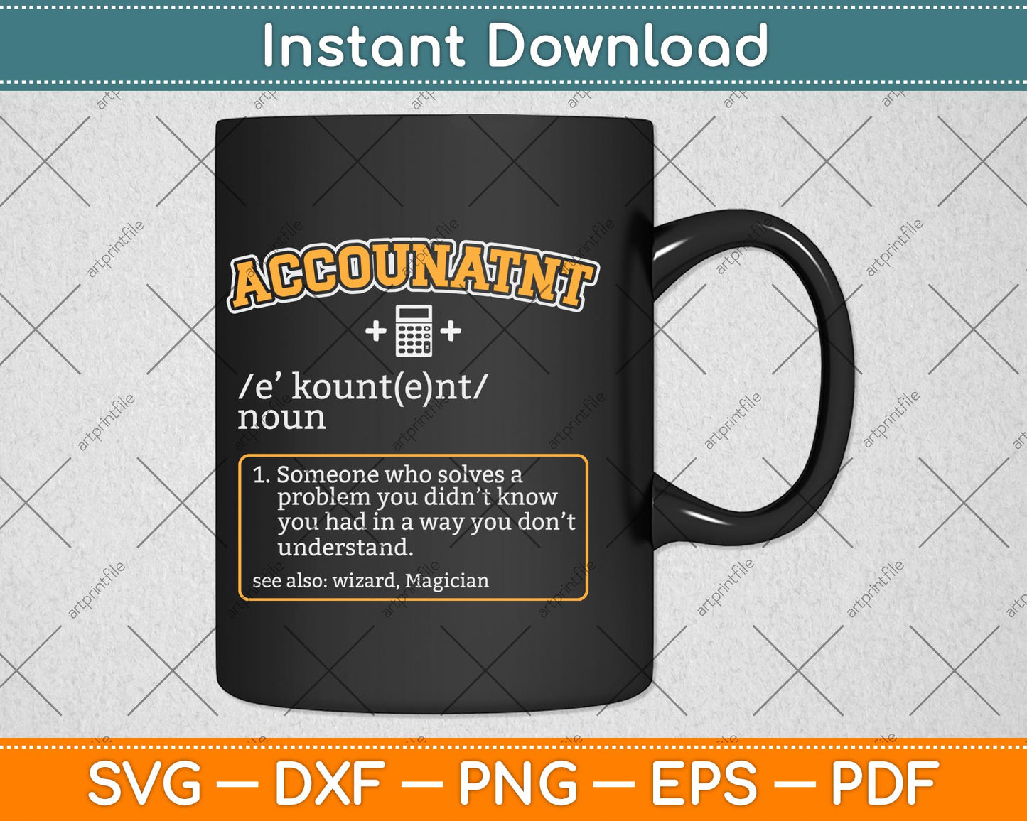 Accountant Definition Office Humor Accounting Svg Png Dxf Digital Cutting File
