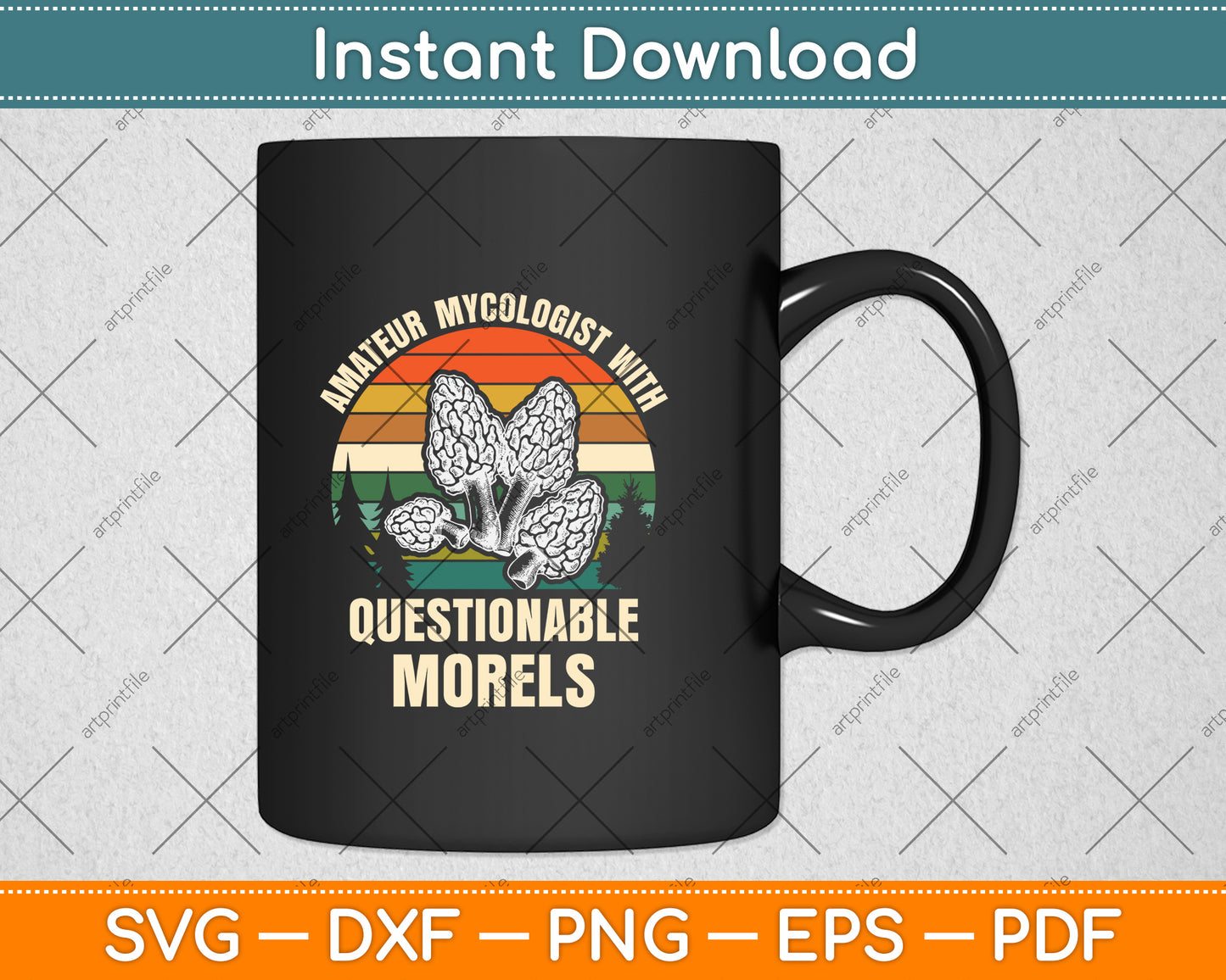 Amateur Mycologist With Questionable Morels Svg Png Dxf Digital Cutting File