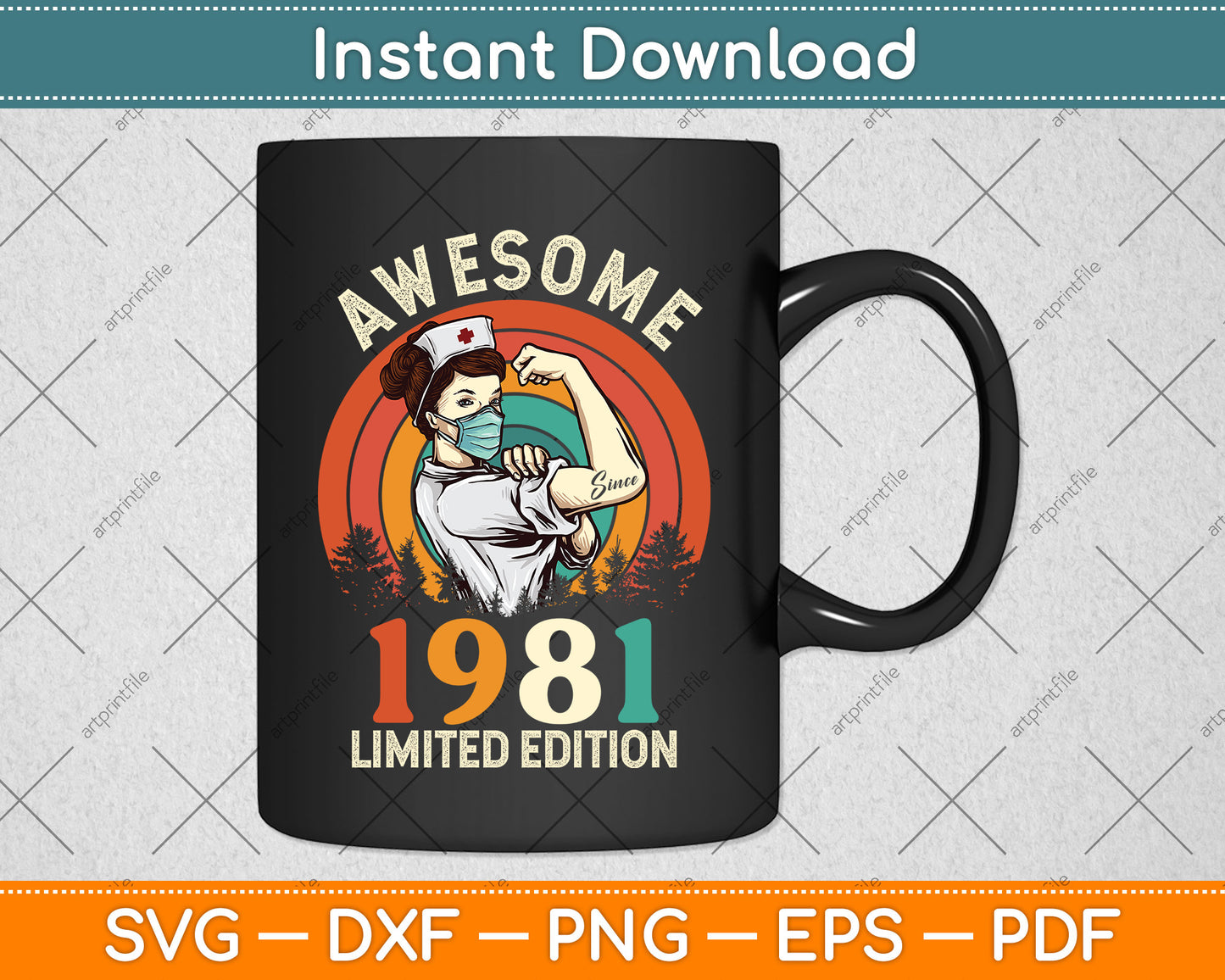 Awesome 1981 Limited Edition 41th Birthday Svg Png Dxf Digital Cutting File