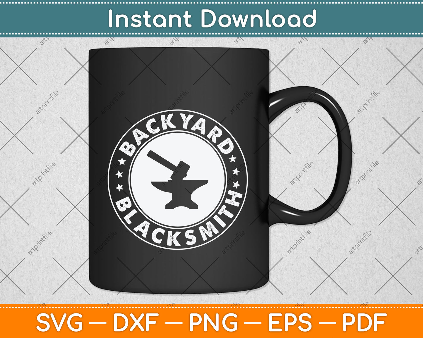 Backyard Blacksmithing Father's Day Svg Png Dxf Digital Cutting File