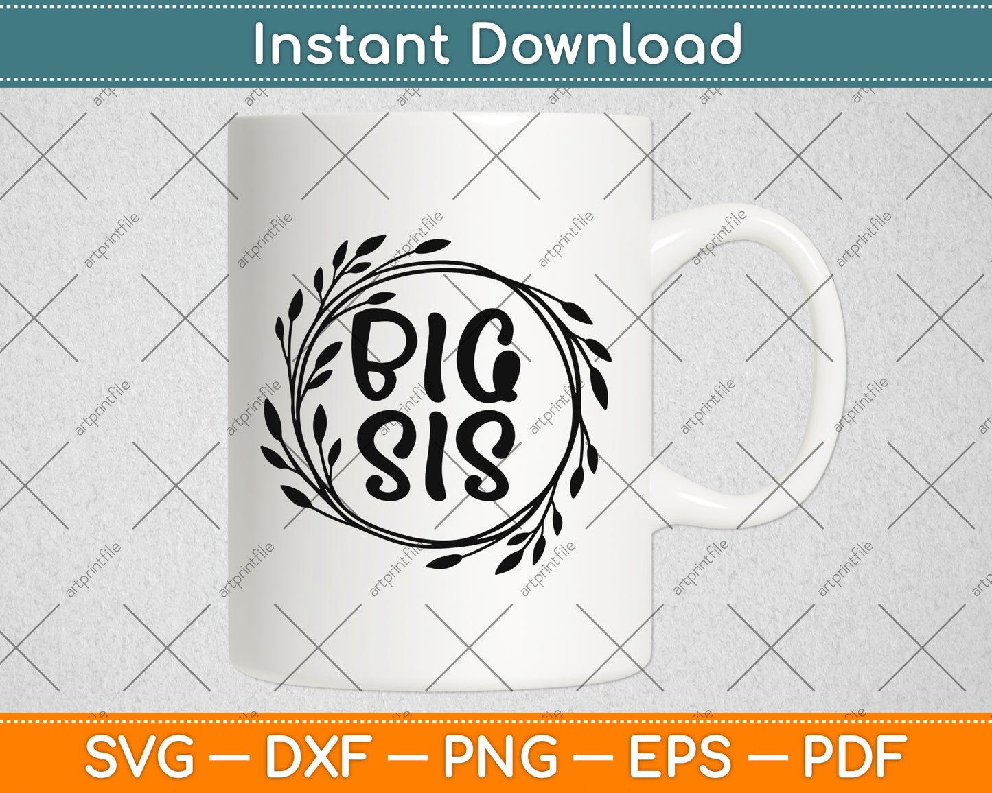 Big Sis Sister Quote Siblings Svg Png Dxf Digital Cutting File