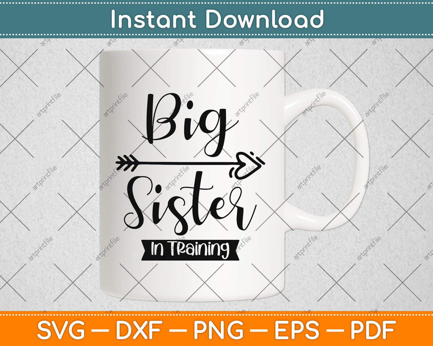Big Sister In Training Siblings Day Svg Png Dxf Digital Cutting File