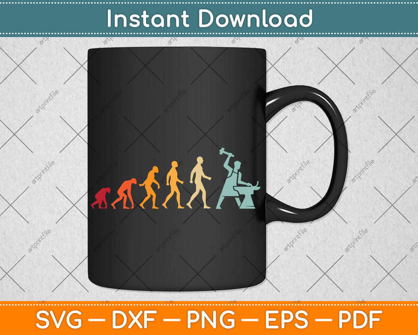 Blacksmith Evolution Svg Png Dxf Digital Cutting File