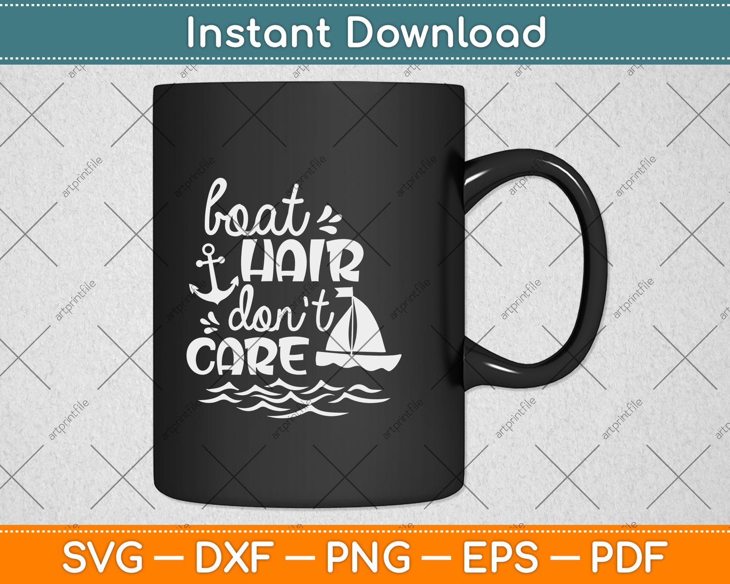 Boat Hair Don't Care Svg Png Dxf Digital Cutting File
