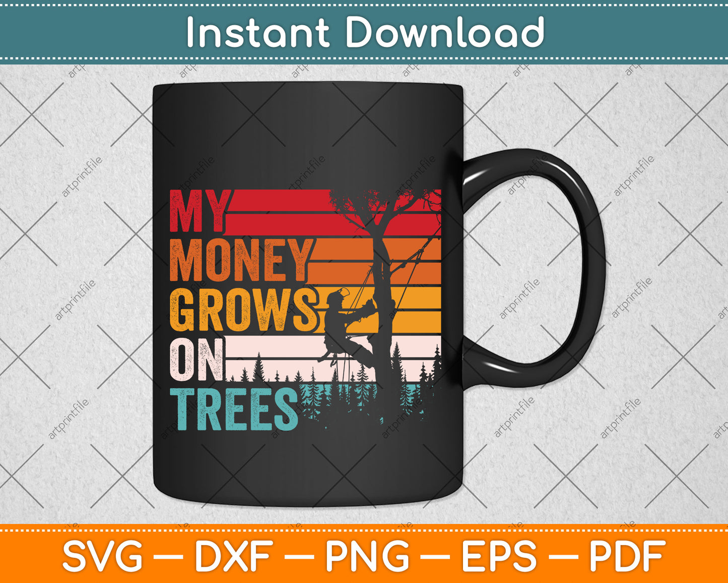 Climber Vintage My Money Grows On Trees Svg Png Dxf Digital Cutting File