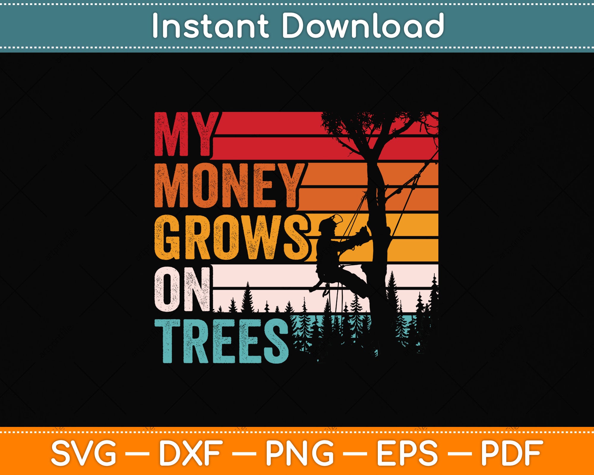money grows on trees quotes Climber Vintage My Money Grows On Trees Svg Cutting File