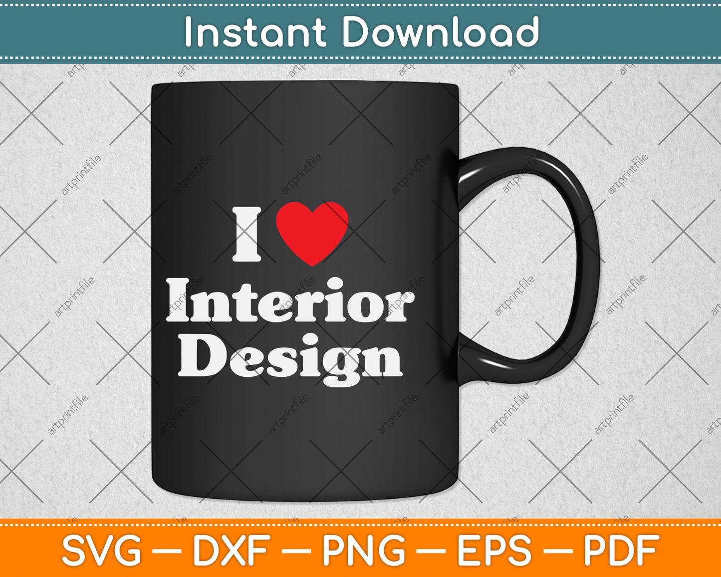 I Love Interior Designer Svg Png Dxf Digital Cutting File