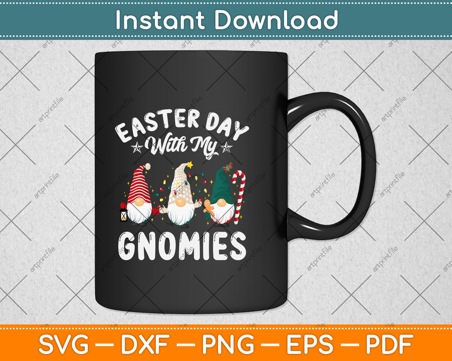Easter Day With My Gnomies Nurse Life Svg Png Dxf Digital Cutting File