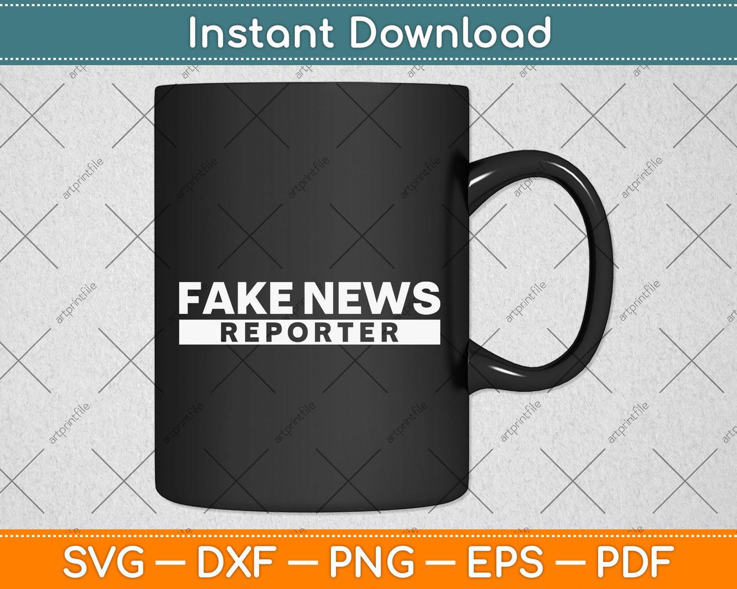 Fake News Reporter Svg Png Dxf Digital Cutting File