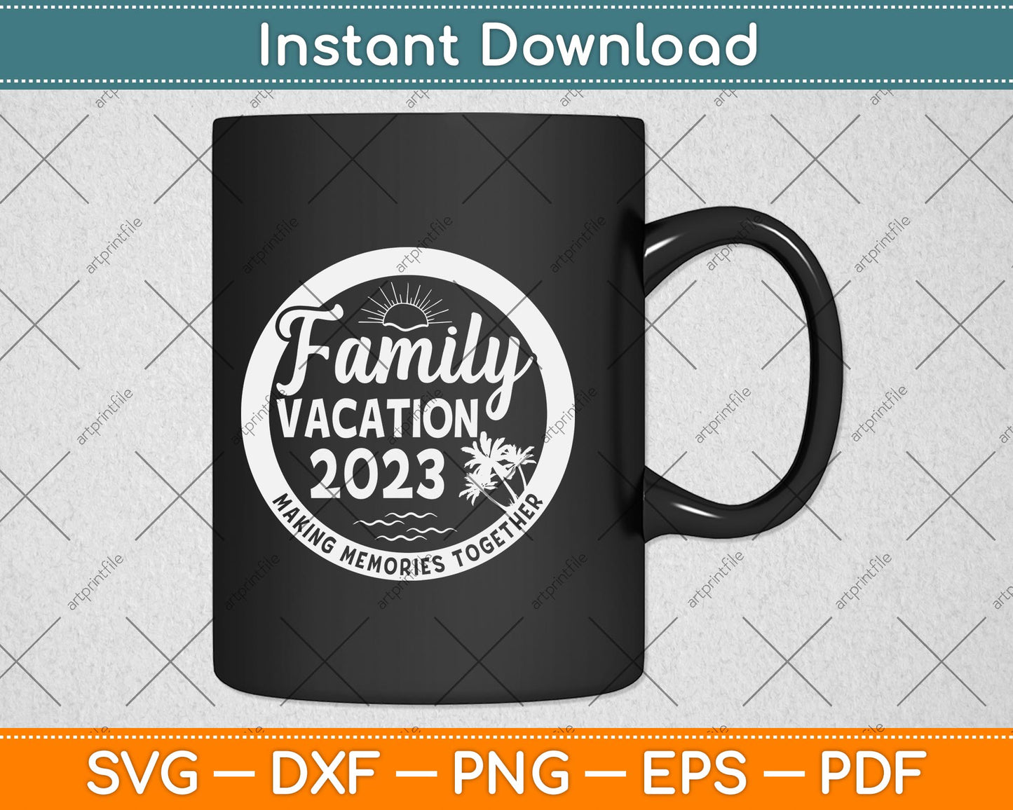 Family Trip Summer Vacation Beach 2023 Vintage Lover Svg Png Dxf Digital Cutting File