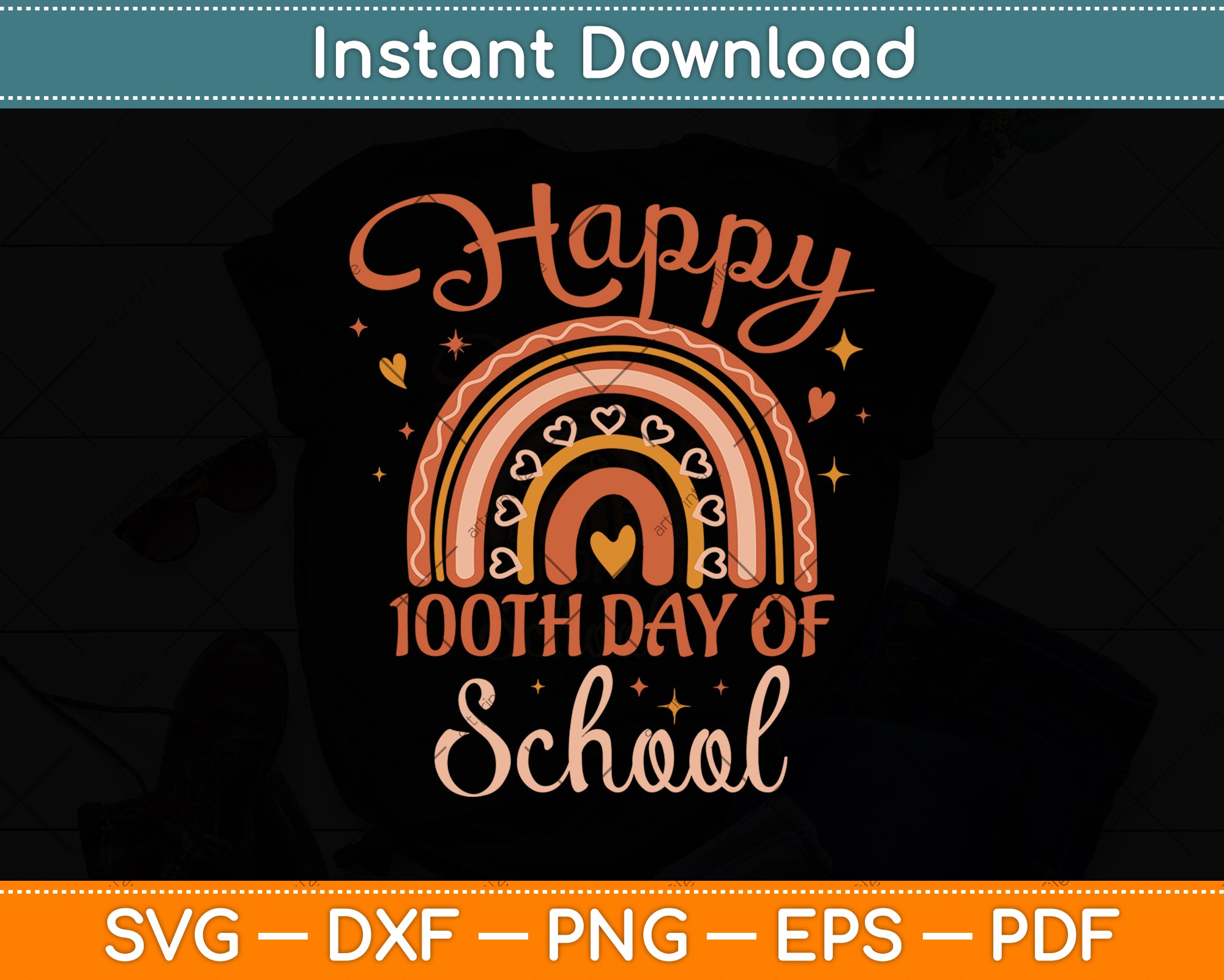 Happy 100th Day of School Svg Cutting File – artprintfile