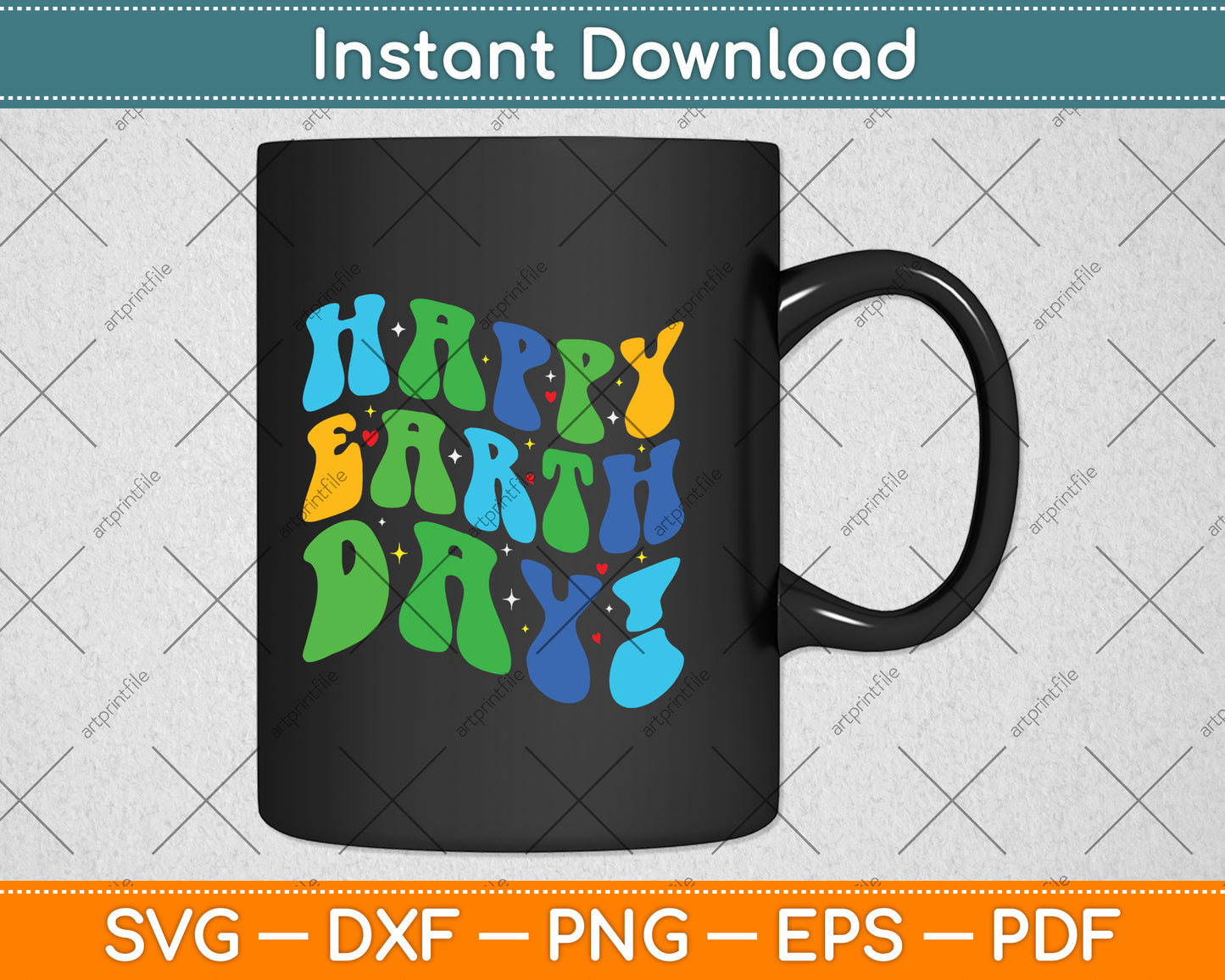 Happy Earth Day Svg Png Dxf Digital Cutting File