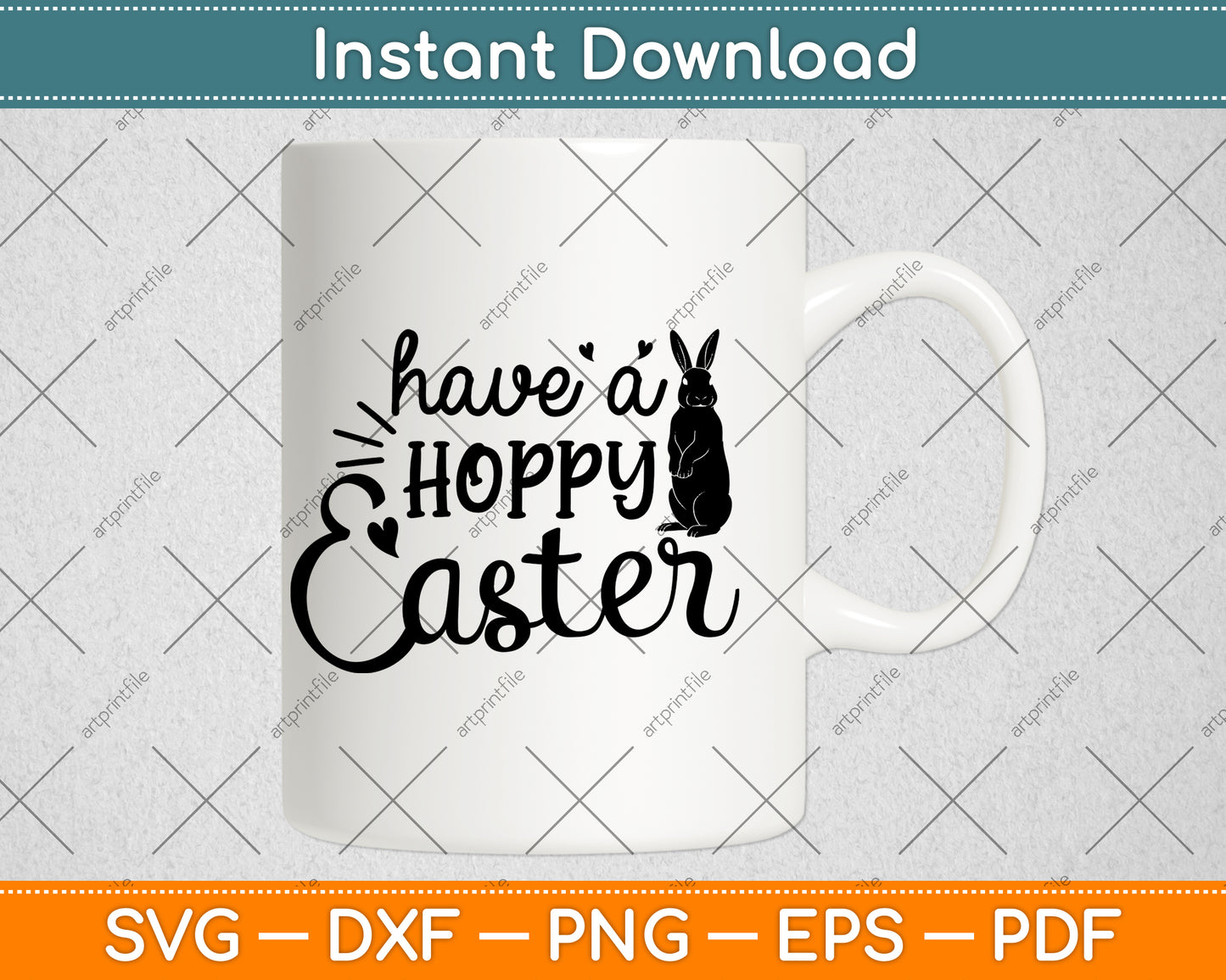 Have A Hoppy Easter Svg Png Dxf Digital Cutting File